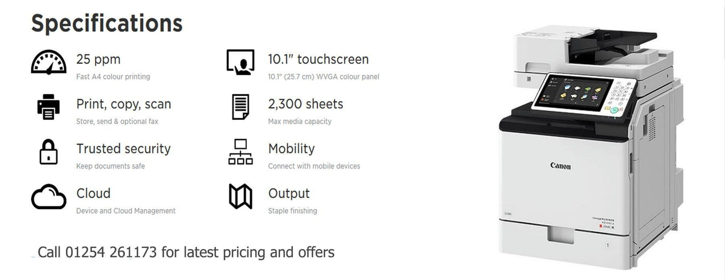 Canon imageRUNNER ADVANCE C256i – A4 Colour Multifunction Printer