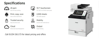 Canon imageRUNNER ADVANCE C256i – A4 Colour Multifunction Printer